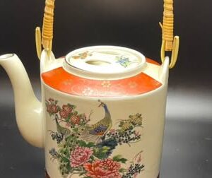 1960’s Teapot Ceramic Satsuma Peacock Design