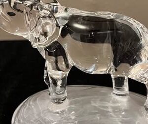 Cristal D’Arques Elephant Glass 24% Lead Crystal Trunk Up