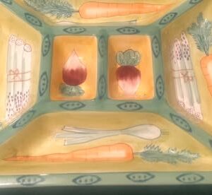 Garden Harvest Serving Tray Clay Art Platter