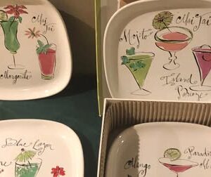 Island-Style Cocktail Plates Set of 4