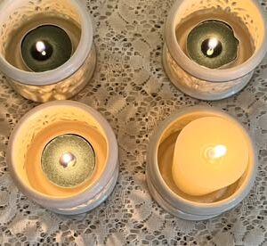 Lenox Pierced Cut Out Votive. Set of 2.