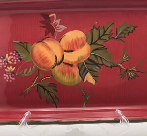 Octavia Hill Red Floral Serving Tray.