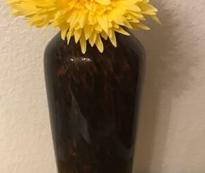 Pampa Bay Leopard Animal Print Tall Vase/Tortoiseshell Amber Brown Decor Giftware