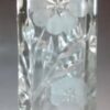 Rare Antique 1916 McKee Innovation Square Pressed Glass Floral Etched Vase. - Image 2