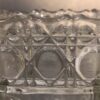 Rare Antique 1916 McKee Innovation Square Pressed Glass Floral Etched Vase. - Image 4