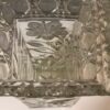 Rare Antique 1916 McKee Innovation Square Pressed Glass Floral Etched Vase.