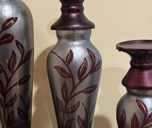 Simmering Tall Candleholders: Set of 3.