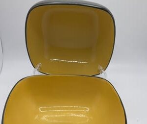 Turmeric Yellow/Black (Square) Soup/Cereal Bowl: Set of 3