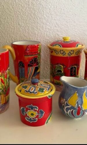 Tropical Coffee Cup and Canister Set