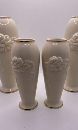 Lenox Vintage Twin Blossom Bud Vase Set: 2pc