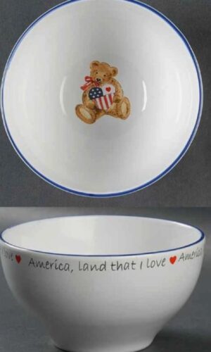 Designed by Retroneu American Land Teddy Bear Bowls