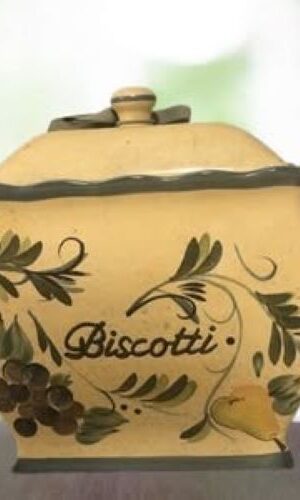 Biscotti Cookie Jar Handmade for Nonni's
