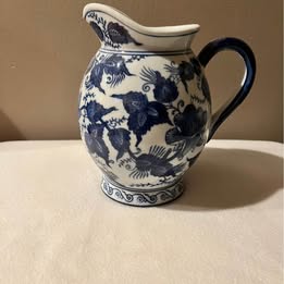 Blue and White Porcelain Pitcher